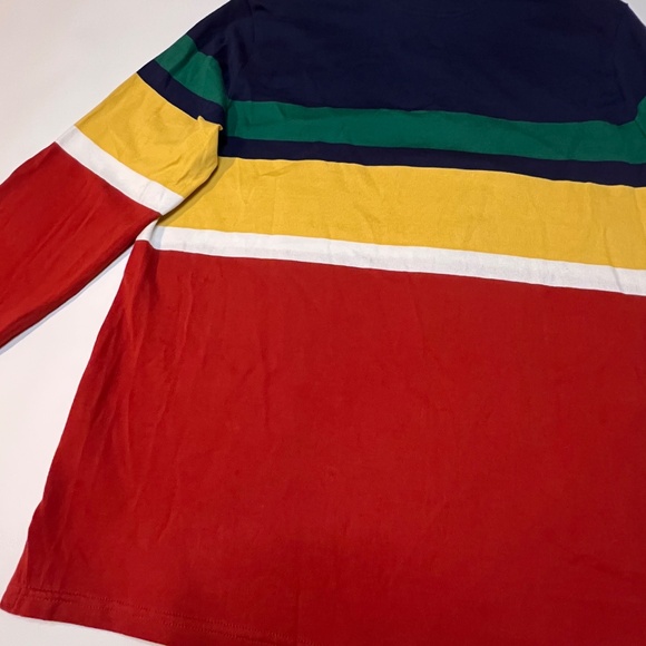 Marks & Spencer M&S Sweater Top Mens Retro Colorblock Striped Cotton Denim - Picture 13 of 16